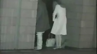 Girl with glasses in the dressing room sucks dick peaking